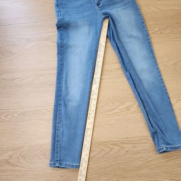 Curve Appeal Jeans Women 8 Blue Skinny Mid Rise Medium Wash Stretchy Denim 29x27 - Picture 6 of 11